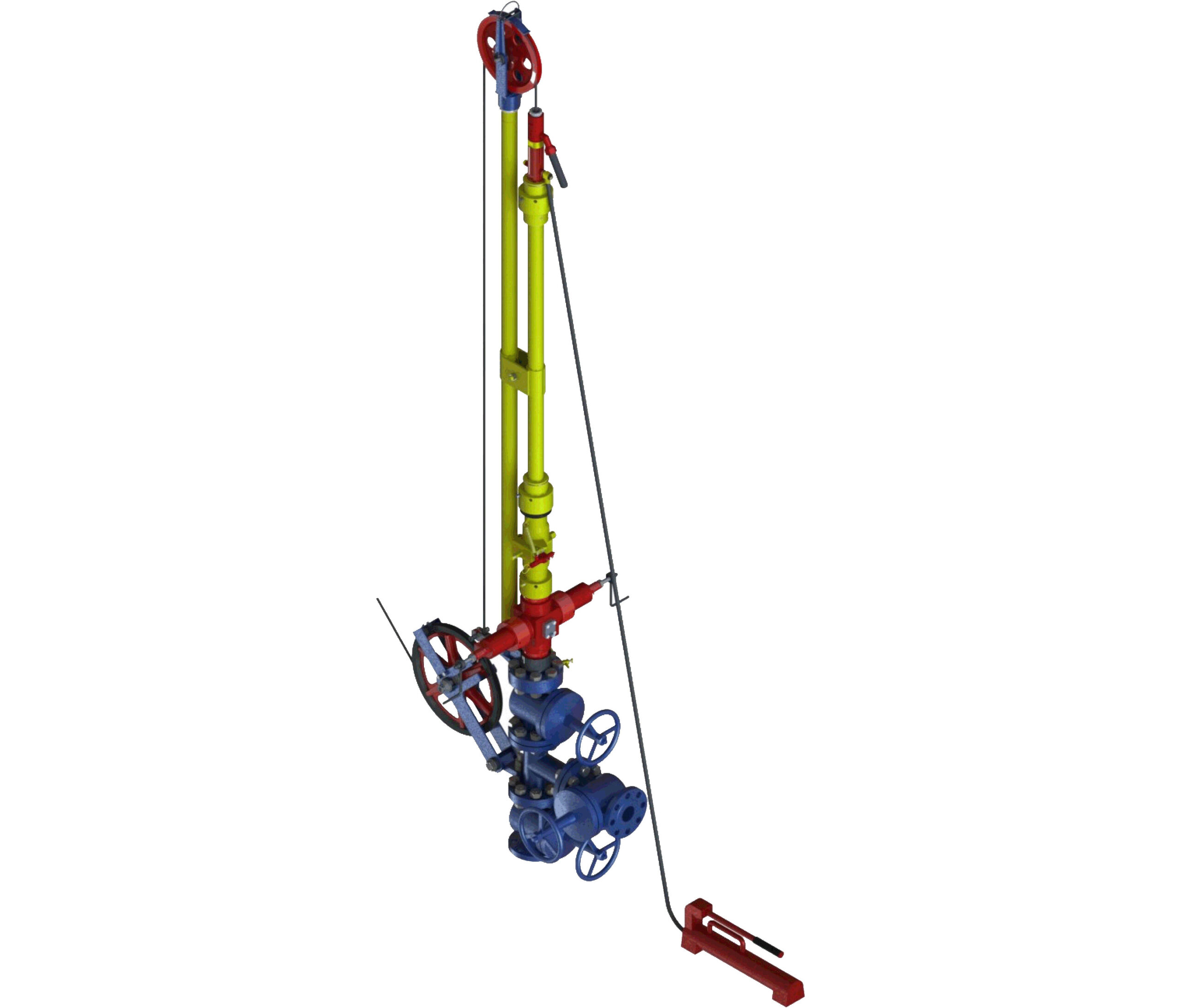 Wellhead Equipment with discharging rod for swabbing WH-rod4